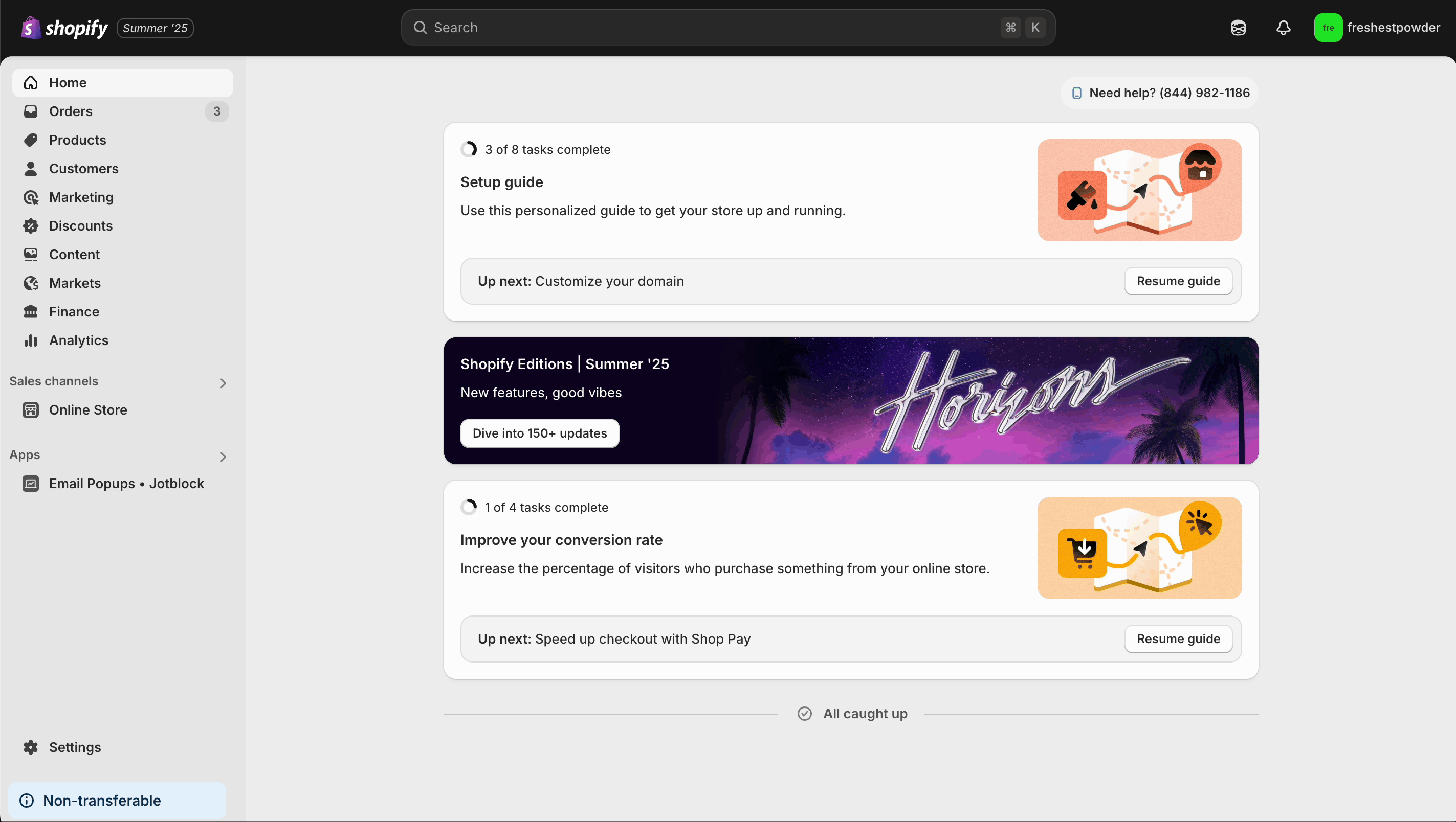 Logging into Shopify Admin